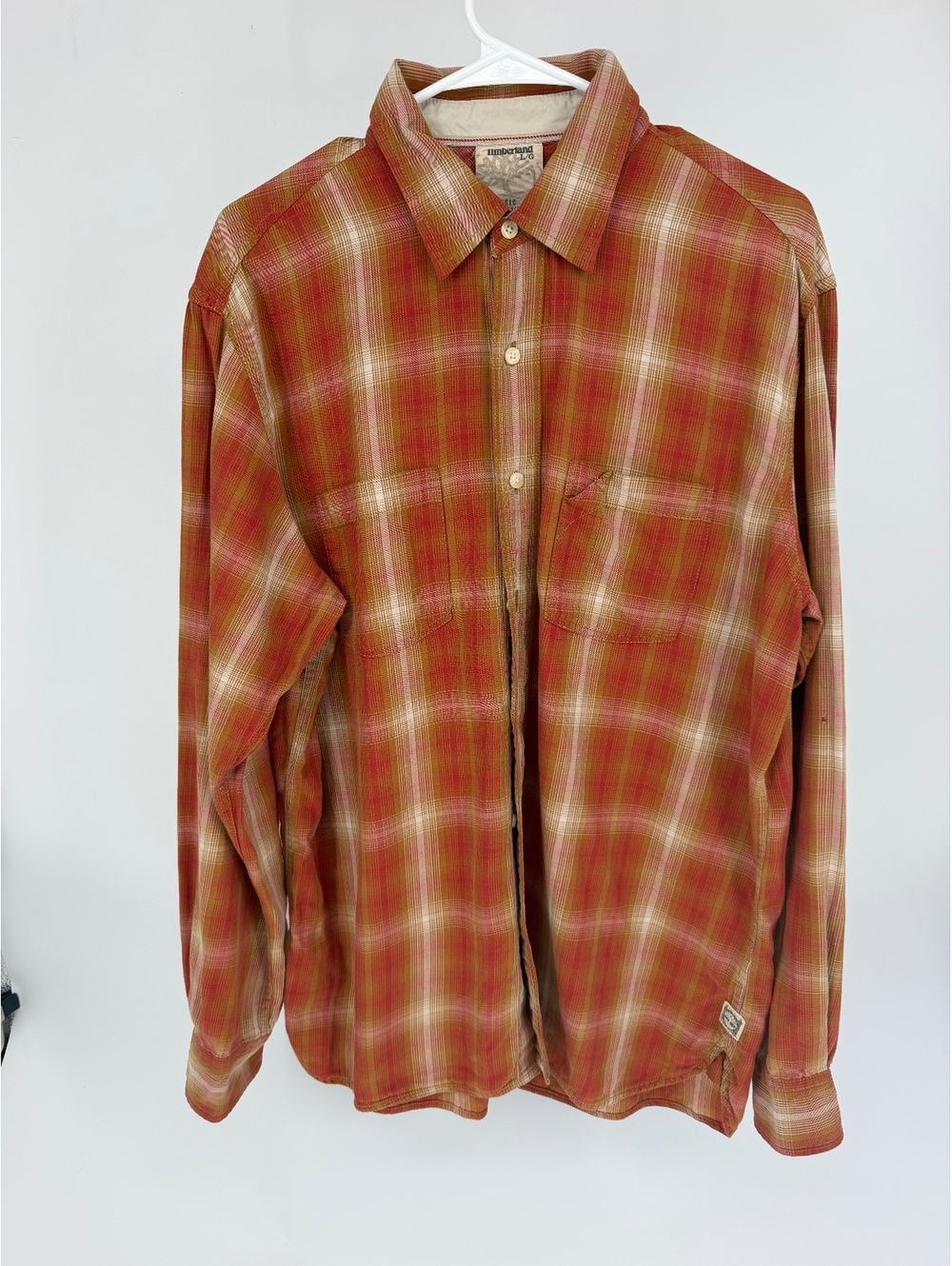 Timberland Classic Fit Plaid Button-Up Shirt Large